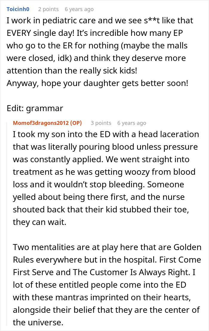 Parents Act Entitled In Pediatric ER, Have To Be Snubbed By Nurse Multiple Times Until They Give Up