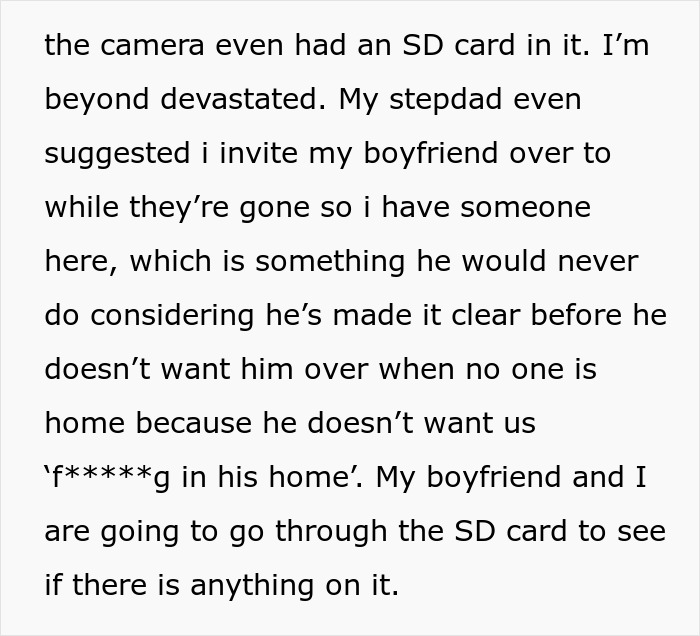 Stepdad Plants Spy Cam In 21YO’s Room, She’s Devastated As Mom Still Stays With The Guy