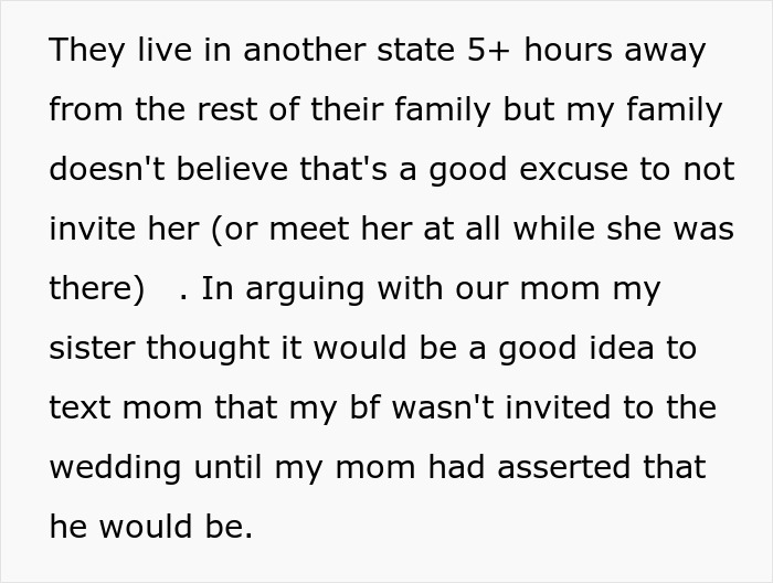 Bride Keeps Bridesmaid&rsquo;s BF Off The Wedding Guest List, Accuses Sister Of Spreading Rumors Later