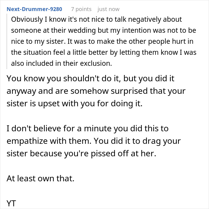 Bride Keeps Bridesmaid&rsquo;s BF Off The Wedding Guest List, Accuses Sister Of Spreading Rumors Later