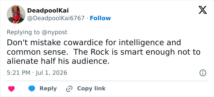 Wil Wheaton Joins Backlash Against “Coward” Dwayne “The Rock” Johnson Over His Stance On Political Topics Wil Wheaton Joins Backlash Against “Coward” Dwayne “The Rock” Johnson Over His Stance On Political Topics