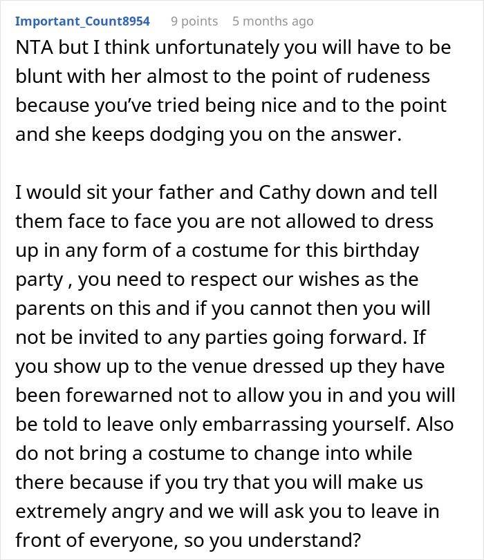Stepmom Dresses Up As K-Pop Character To Hijack Kid’s Birthday, Gets Banned From Future Parties Stepmom Dresses Up As K-Pop Character To Hijack Kid’s Birthday, Gets Banned From Future Parties