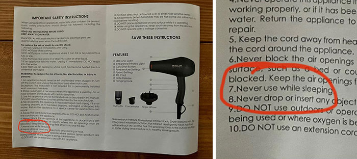 71 Hilariously Dumb Warning Labels That Make Common Sense Seem Surprisingly Uncommon