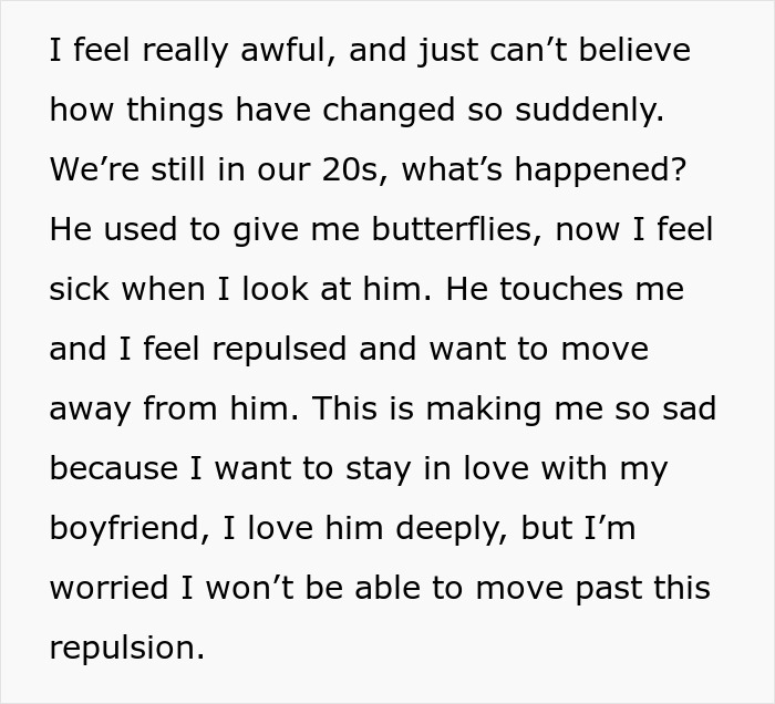 Woman Opens Up About Being Repulsed By Boyfriend, Gets A Reality Check From The Internet