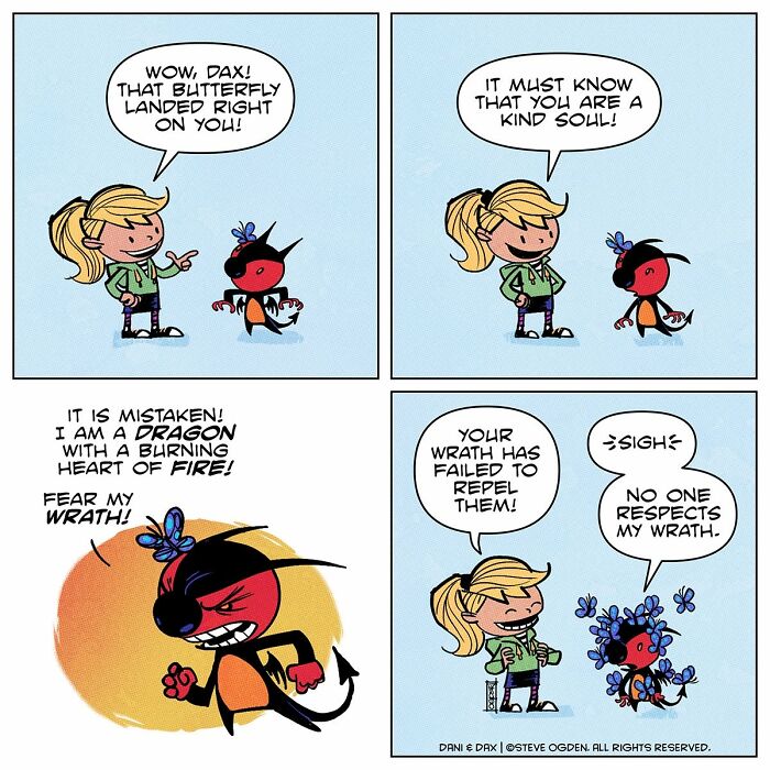 20 Wholesome Comics About A Girl And Her &ldquo;Not-So-Adorable&rdquo; Fire-Breathing Dragon By Steve Ogden