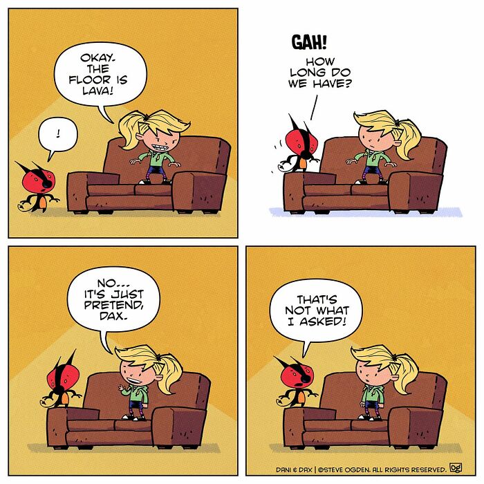 20 Wholesome Comics About A Girl And Her &ldquo;Not-So-Adorable&rdquo; Fire-Breathing Dragon By Steve Ogden