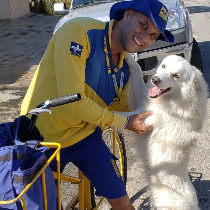 This Kind Mailman Stops To Befriend Dogs During His Deliveries, And It Might Melt Your Heart (24 New Pics) This Kind Mailman Stops To Befriend Dogs During His Deliveries, And It Might Melt Your Heart (24 New Pics)