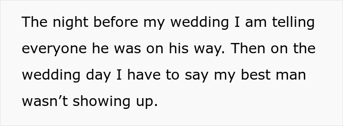 Groom’s Friend Misses Wedding After Showing Up, Sends Emotional Messages About Withdrawal Issues Groom’s Friend Misses Wedding After Showing Up, Sends Emotional Messages About Withdrawal Issues
