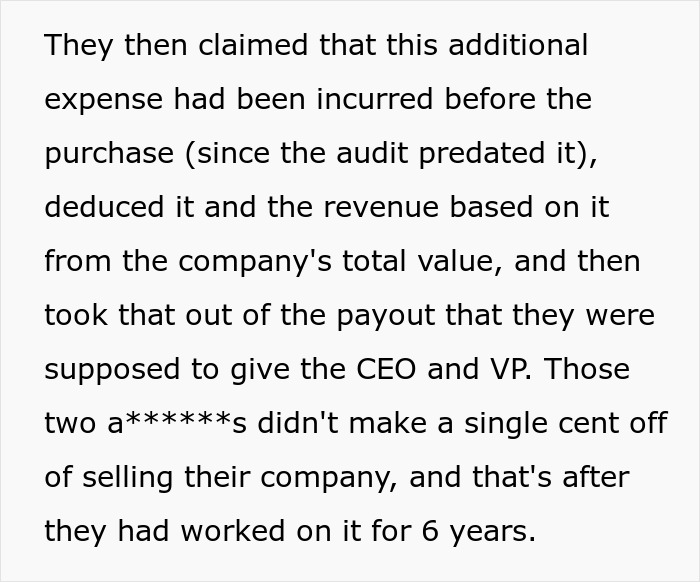 Worker Keeps Proof Of Bosses’ Fraud Hidden For Years, New Owners Use It To Wipe Out Their Big Payday Worker Keeps Proof Of Bosses’ Fraud Hidden For Years, New Owners Use It To Wipe Out Their Big Payday