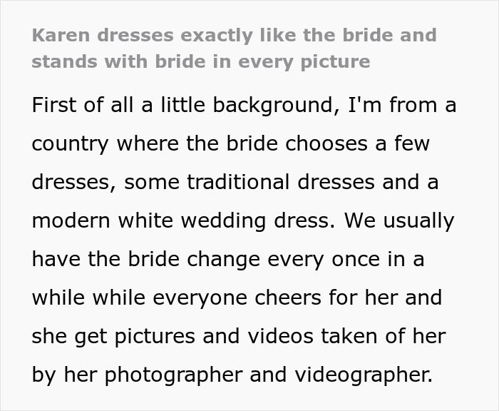 Bride’s Cousin Acted Like She’s The One Getting Married, Her Excuse Made Everyone Roll Their Eyes Bride’s Cousin Acted Like She’s The One Getting Married, Her Excuse Made Everyone Roll Their Eyes