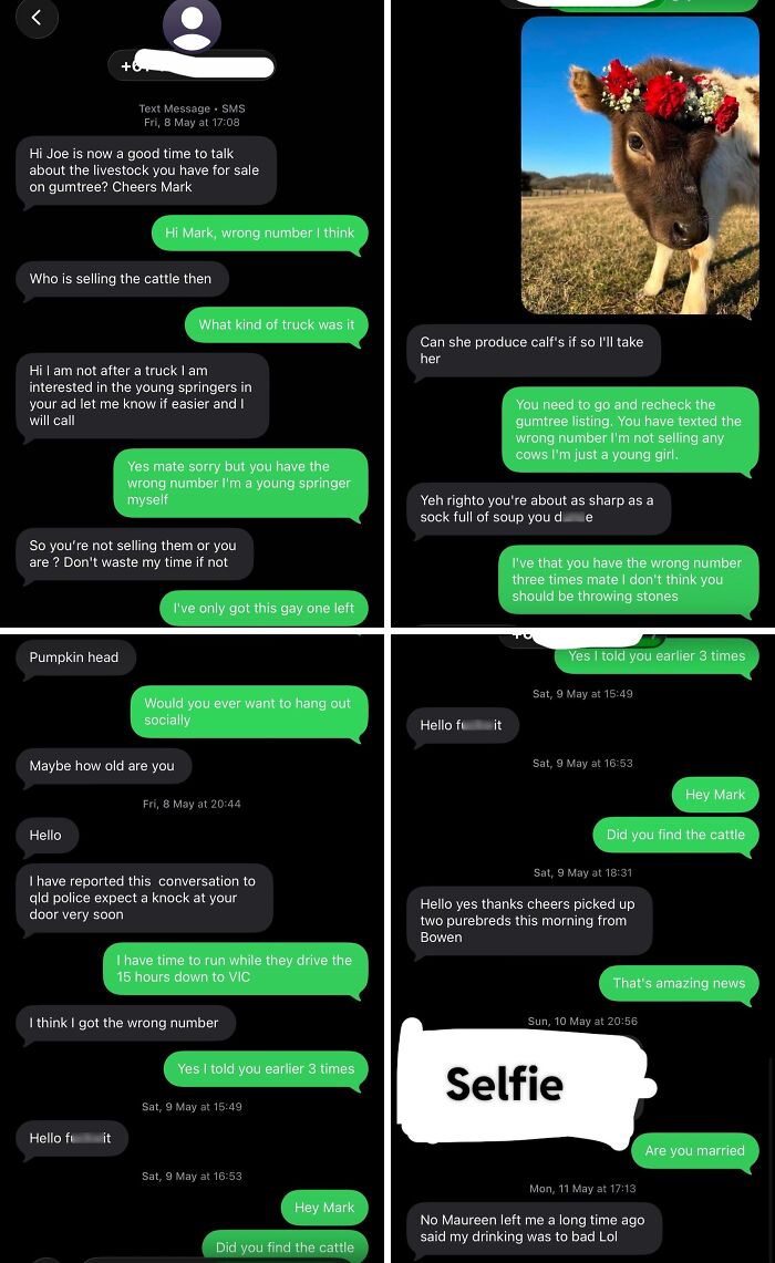 48 Wrong Number Texts That Escalated Into Absolutely Unhinged Conversations (New Pics) 48 Wrong Number Texts That Escalated Into Absolutely Unhinged Conversations (New Pics)