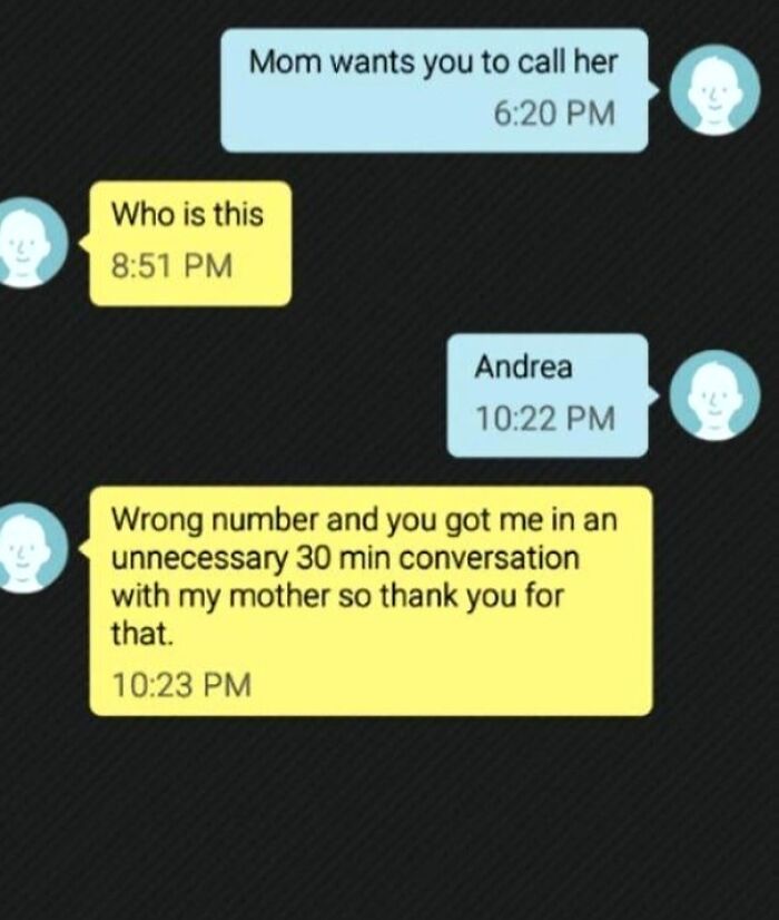 48 Wrong Number Texts That Escalated Into Absolutely Unhinged Conversations (New Pics) 48 Wrong Number Texts That Escalated Into Absolutely Unhinged Conversations (New Pics)