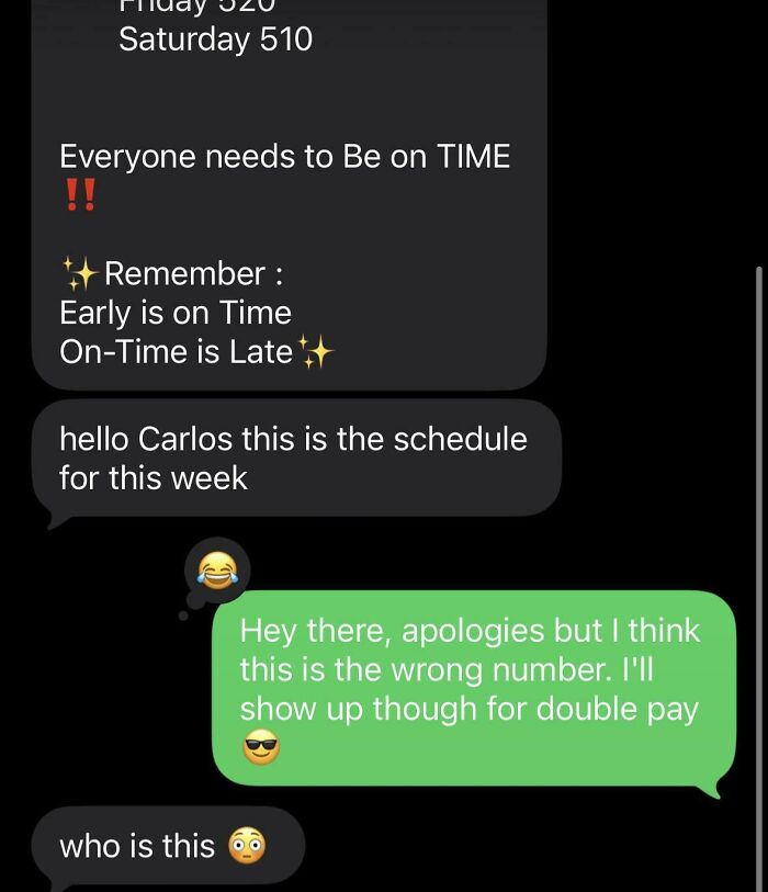 48 Wrong Number Texts That Escalated Into Absolutely Unhinged Conversations (New Pics) 48 Wrong Number Texts That Escalated Into Absolutely Unhinged Conversations (New Pics)