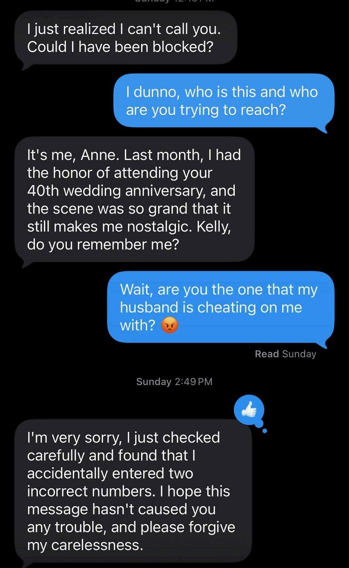 48 Wrong Number Texts That Escalated Into Absolutely Unhinged Conversations (New Pics) 48 Wrong Number Texts That Escalated Into Absolutely Unhinged Conversations (New Pics)