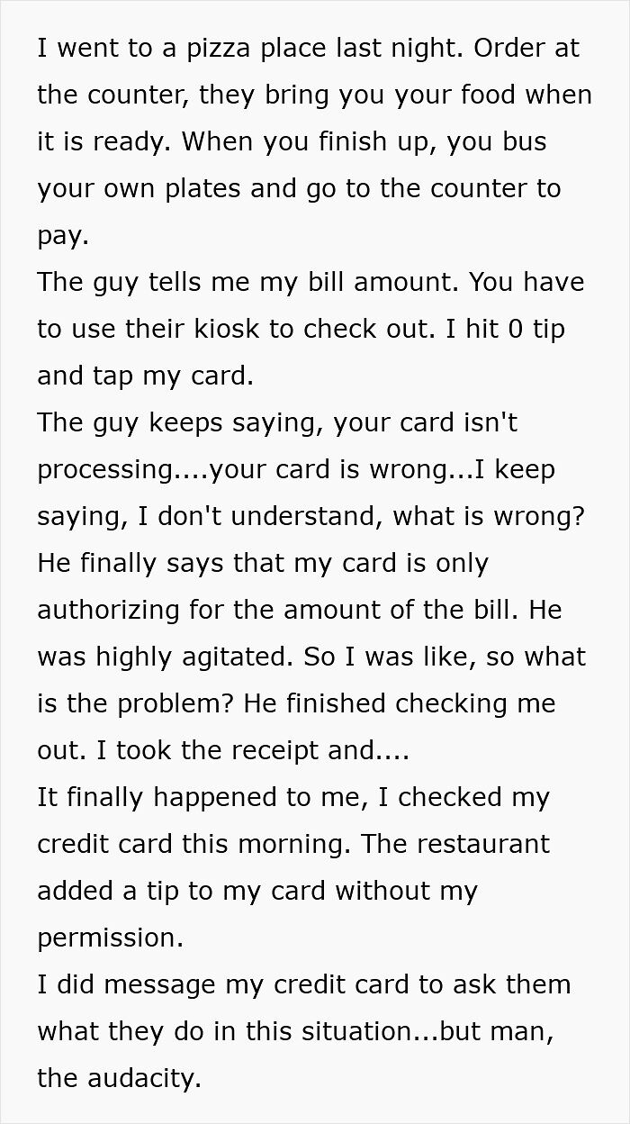 ‘End Tipping’: 93 Pics That Show Tipping Culture In The US Needs To Change (New Pics) ‘End Tipping’: 93 Pics That Show Tipping Culture In The US Needs To Change (New Pics)