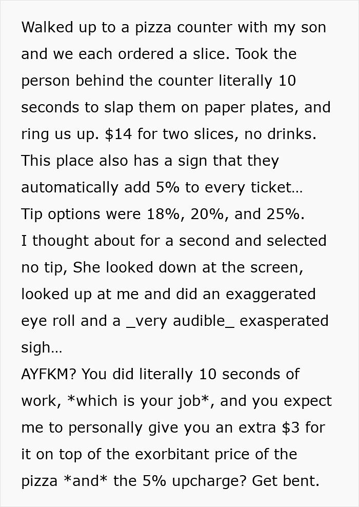 ‘End Tipping’: 93 Pics That Show Tipping Culture In The US Needs To Change (New Pics) ‘End Tipping’: 93 Pics That Show Tipping Culture In The US Needs To Change (New Pics)