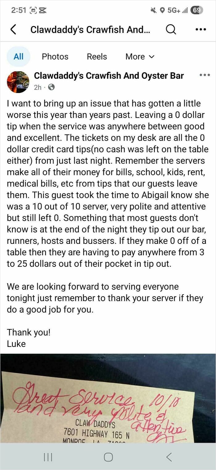 ‘End Tipping’: 93 Pics That Show Tipping Culture In The US Needs To Change (New Pics) ‘End Tipping’: 93 Pics That Show Tipping Culture In The US Needs To Change (New Pics)