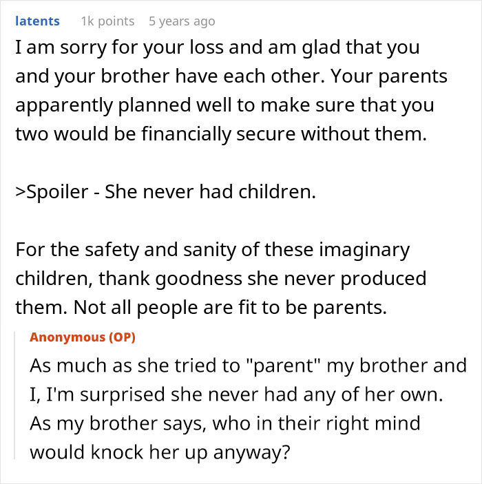 Entitled Aunt Tries Taking Over Home And Job Of Her Late Sister, Her Kids Do The Perfect Thing