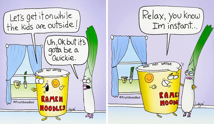 &ldquo;Fruit Gone Bad&rdquo;: 43 Funny Comics That Bring Produce And Objects To Life (New Pics)