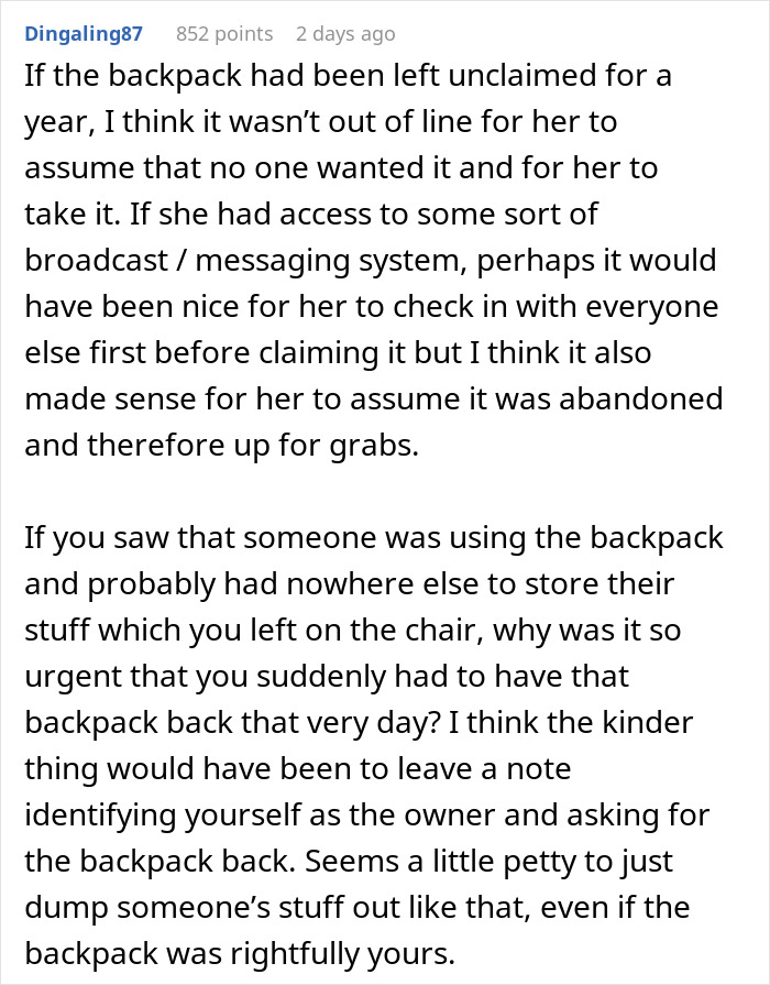 Cleaner Helps Herself To Teacher’s Lost Backpack, Gets Mad When The Owner Helps Herself To It Too Cleaner Helps Herself To Teacher’s Lost Backpack, Gets Mad When The Owner Helps Herself To It Too