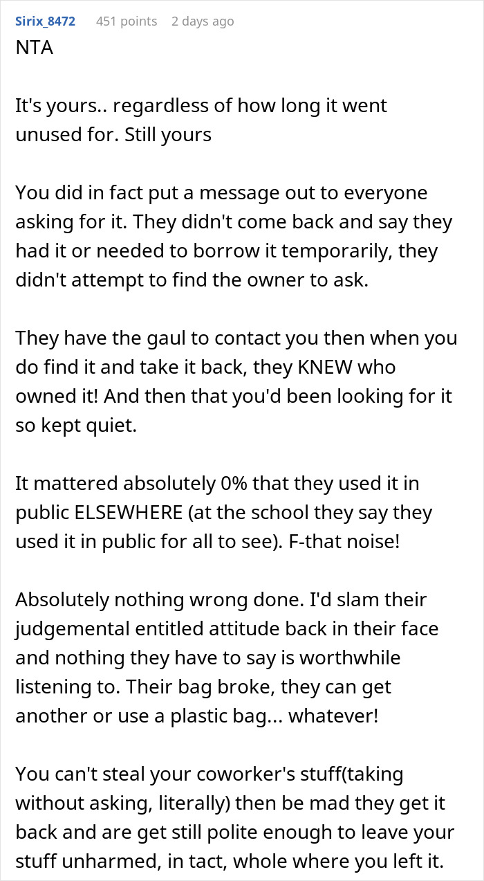 Cleaner Helps Herself To Teacher’s Lost Backpack, Gets Mad When The Owner Helps Herself To It Too Cleaner Helps Herself To Teacher’s Lost Backpack, Gets Mad When The Owner Helps Herself To It Too