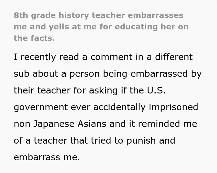 A History Teacher Can’t Accept She’s Wrong After An 8th Grader Outsmarts Her, Gets Put In Her Place A History Teacher Can’t Accept She’s Wrong After An 8th Grader Outsmarts Her, Gets Put In Her Place