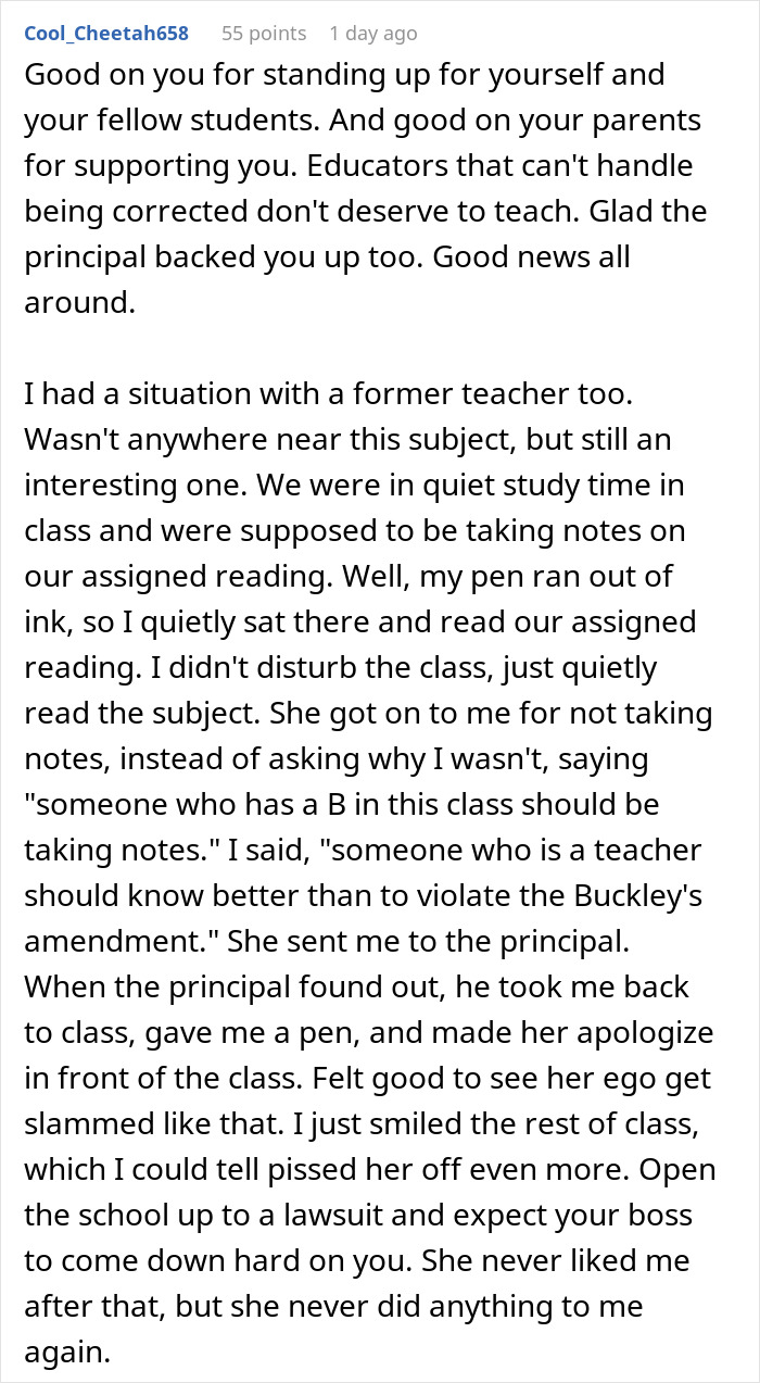 A History Teacher Can’t Accept She’s Wrong After An 8th Grader Outsmarts Her, Gets Put In Her Place A History Teacher Can’t Accept She’s Wrong After An 8th Grader Outsmarts Her, Gets Put In Her Place