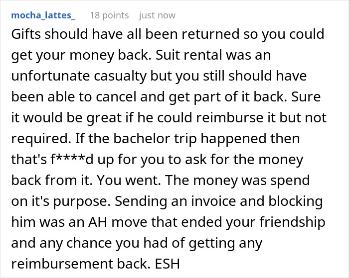 Guy Cancels Wedding For Another Woman, Angry Groomsman Wants Back $850 That He Spent On All Expenses