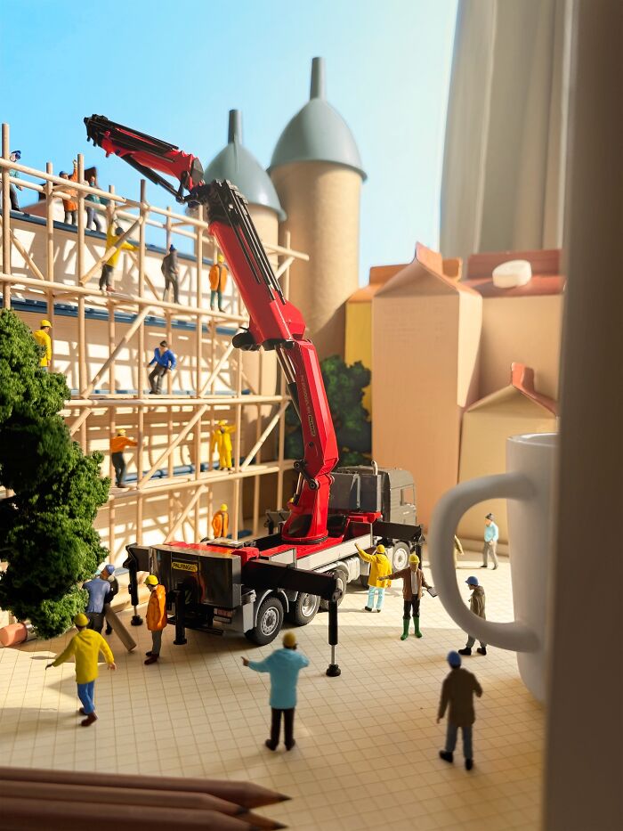 Artist Derrick Lin Turns His Office Desk Into Intricate Diorama Sets (36 New Pics)