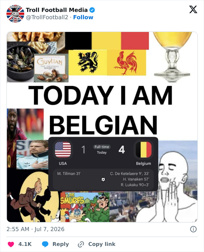 USA Eliminated In “Humiliating, Degrading Fashion” From The World Cup—Belgium And Netizens’ Brutal Responses USA Eliminated In “Humiliating, Degrading Fashion” From The World Cup—Belgium And Netizens’ Brutal Responses