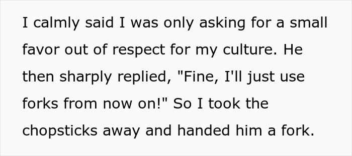 Woman Asks BF To Respect Chopstick Etiquette, He Responds By Switching To Forks Out Of Spite