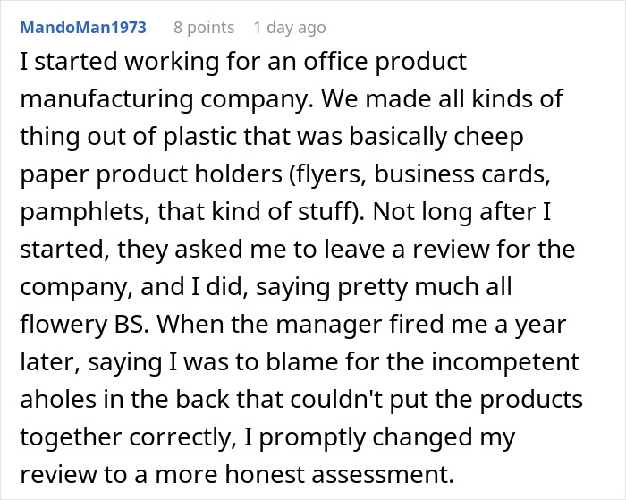 Man Writes Former Workplace An Honest Review, Finds Out What Panic It Caused Man Writes Former Workplace An Honest Review, Finds Out What Panic It Caused