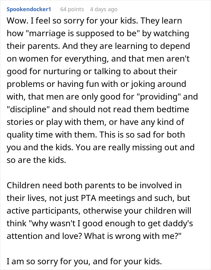 Christian Guy Agrees To Strict Gender Roles In The Family, Upset Wife Actually Enforces Them Christian Guy Agrees To Strict Gender Roles In The Family, Upset Wife Actually Enforces Them