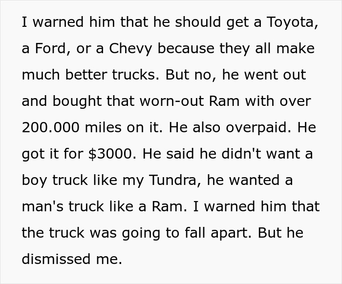 Failed Truck Purchase Turns Into Brothers’ Rivalry, Proving Older Bro’s Desire To Needlessly Compete Failed Truck Purchase Turns Into Brothers’ Rivalry, Proving Older Bro’s Desire To Needlessly Compete