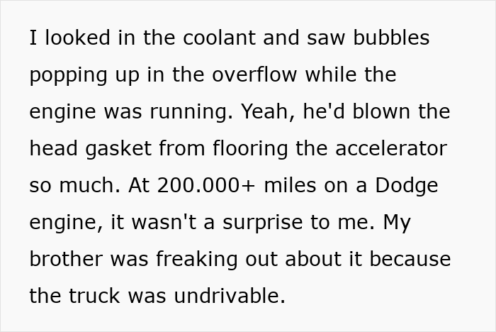 Failed Truck Purchase Turns Into Brothers’ Rivalry, Proving Older Bro’s Desire To Needlessly Compete Failed Truck Purchase Turns Into Brothers’ Rivalry, Proving Older Bro’s Desire To Needlessly Compete