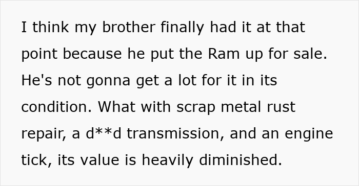 Failed Truck Purchase Turns Into Brothers’ Rivalry, Proving Older Bro’s Desire To Needlessly Compete Failed Truck Purchase Turns Into Brothers’ Rivalry, Proving Older Bro’s Desire To Needlessly Compete
