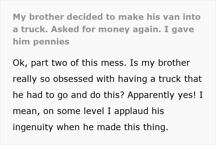 Failed Truck Purchase Turns Into Brothers’ Rivalry, Proving Older Bro’s Desire To Needlessly Compete Failed Truck Purchase Turns Into Brothers’ Rivalry, Proving Older Bro’s Desire To Needlessly Compete