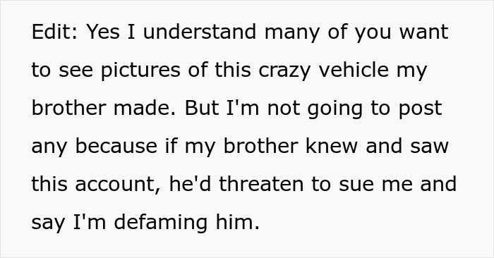 Failed Truck Purchase Turns Into Brothers’ Rivalry, Proving Older Bro’s Desire To Needlessly Compete Failed Truck Purchase Turns Into Brothers’ Rivalry, Proving Older Bro’s Desire To Needlessly Compete