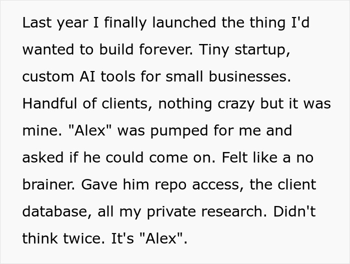 Guy Helps Friend Rebuild His Life Only To Discover He Allegedly Used That Trust To Copy His Business Guy Helps Friend Rebuild His Life Only To Discover He Allegedly Used That Trust To Copy His Business