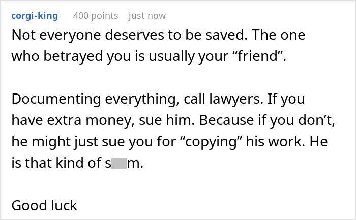 Guy Helps Friend Rebuild His Life Only To Discover He Allegedly Used That Trust To Copy His Business Guy Helps Friend Rebuild His Life Only To Discover He Allegedly Used That Trust To Copy His Business