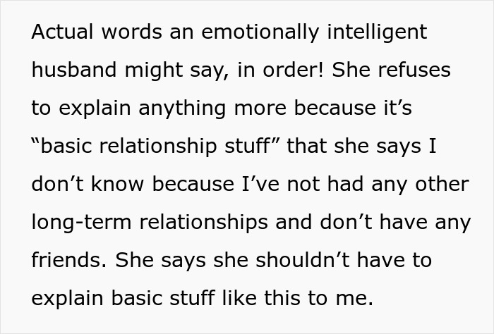 Guy Doesn’t Know What It Means To “Open Up Emotionally,” Wife Of 10 Years On Brink Of Divorce Guy Doesn’t Know What It Means To “Open Up Emotionally,” Wife Of 10 Years On Brink Of Divorce