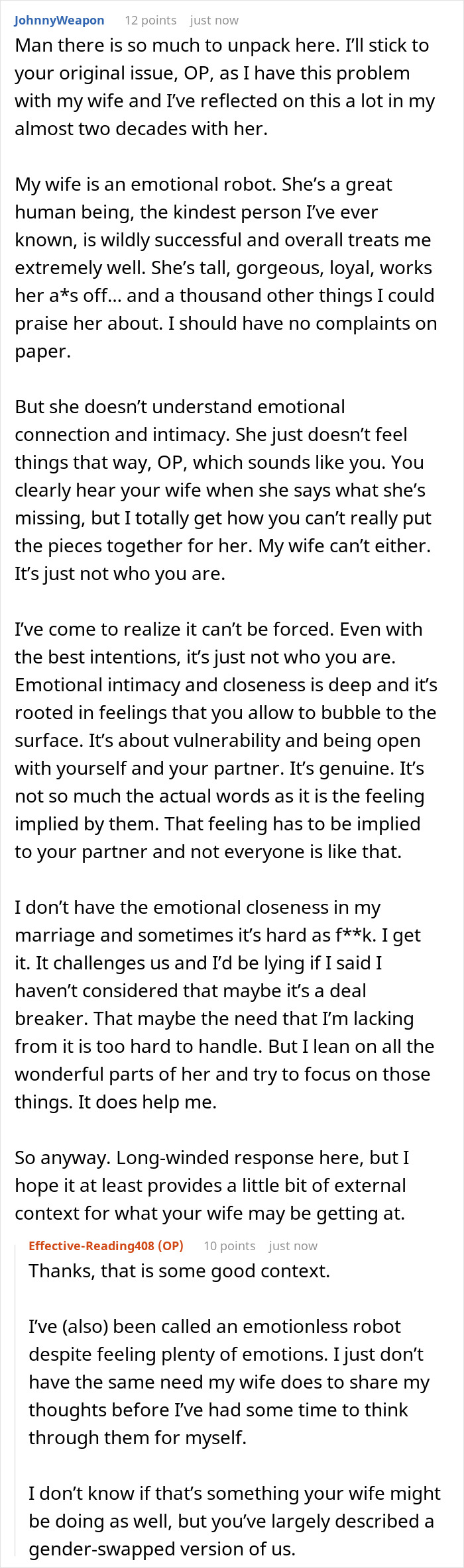 Guy Doesn’t Know What It Means To “Open Up Emotionally,” Wife Of 10 Years On Brink Of Divorce Guy Doesn’t Know What It Means To “Open Up Emotionally,” Wife Of 10 Years On Brink Of Divorce
