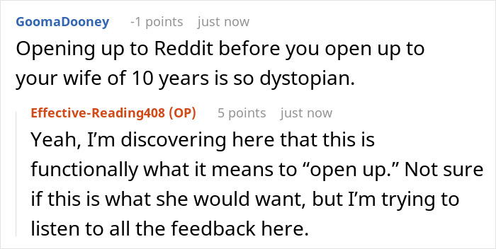 Guy Doesn’t Know What It Means To “Open Up Emotionally,” Wife Of 10 Years On Brink Of Divorce Guy Doesn’t Know What It Means To “Open Up Emotionally,” Wife Of 10 Years On Brink Of Divorce