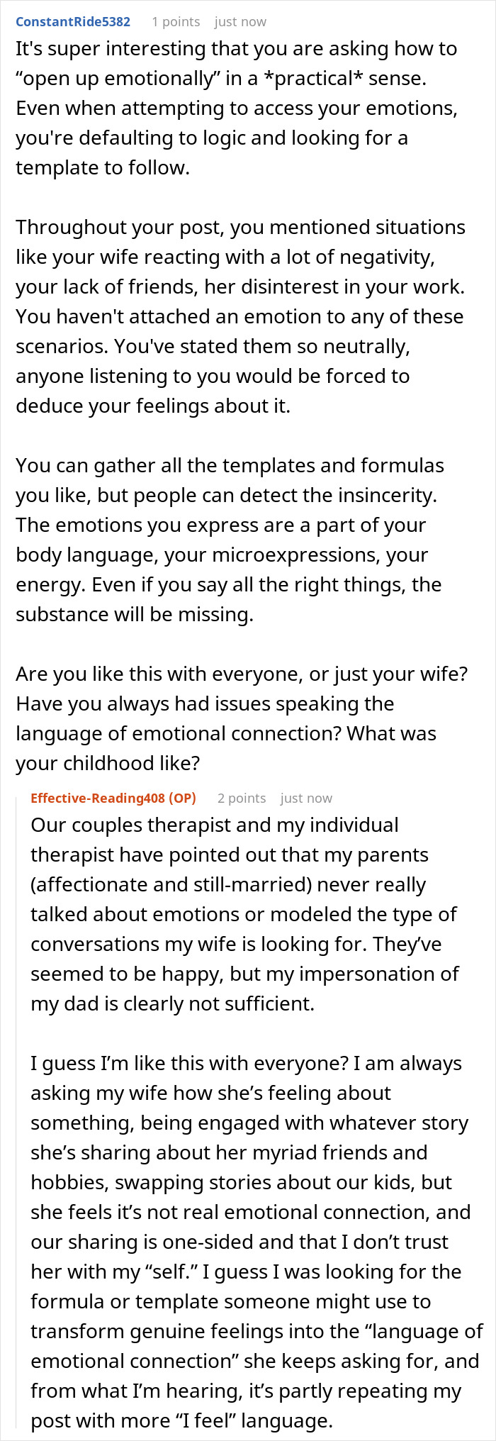 Guy Doesn’t Know What It Means To “Open Up Emotionally,” Wife Of 10 Years On Brink Of Divorce Guy Doesn’t Know What It Means To “Open Up Emotionally,” Wife Of 10 Years On Brink Of Divorce
