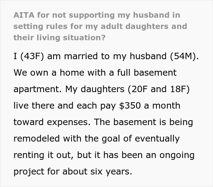 Woman Won’t Support Husband’s Plan To Charge Her Daughter’s Boyfriend Rent For Staying Over Woman Won’t Support Husband’s Plan To Charge Her Daughter’s Boyfriend Rent For Staying Over