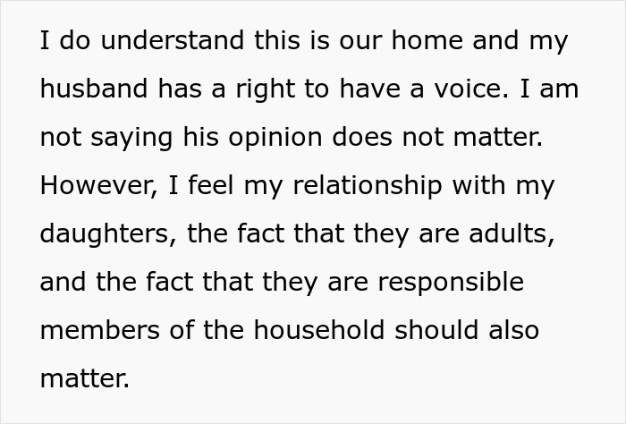 Woman Won’t Support Husband’s Plan To Charge Her Daughter’s Boyfriend Rent For Staying Over Woman Won’t Support Husband’s Plan To Charge Her Daughter’s Boyfriend Rent For Staying Over