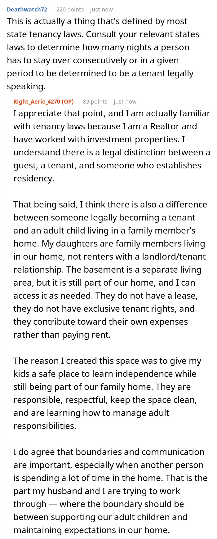 Woman Won’t Support Husband’s Plan To Charge Her Daughter’s Boyfriend Rent For Staying Over Woman Won’t Support Husband’s Plan To Charge Her Daughter’s Boyfriend Rent For Staying Over