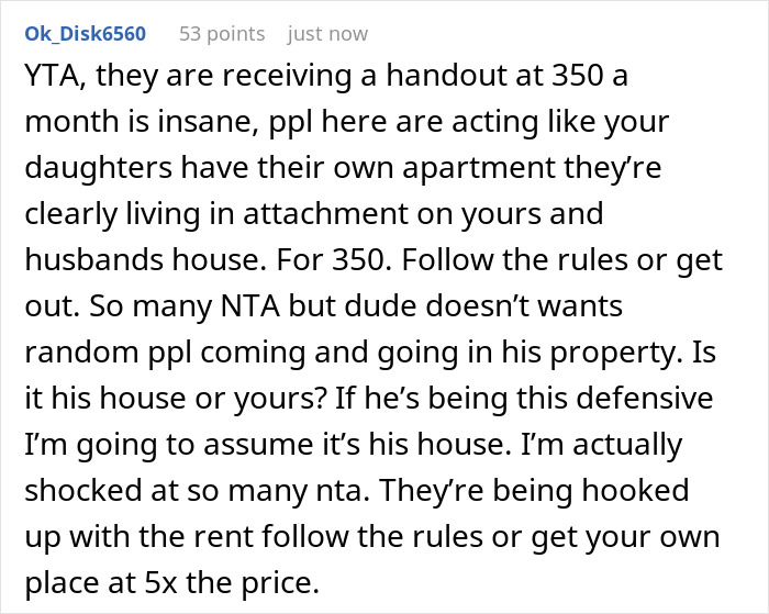 Woman Won’t Support Husband’s Plan To Charge Her Daughter’s Boyfriend Rent For Staying Over Woman Won’t Support Husband’s Plan To Charge Her Daughter’s Boyfriend Rent For Staying Over