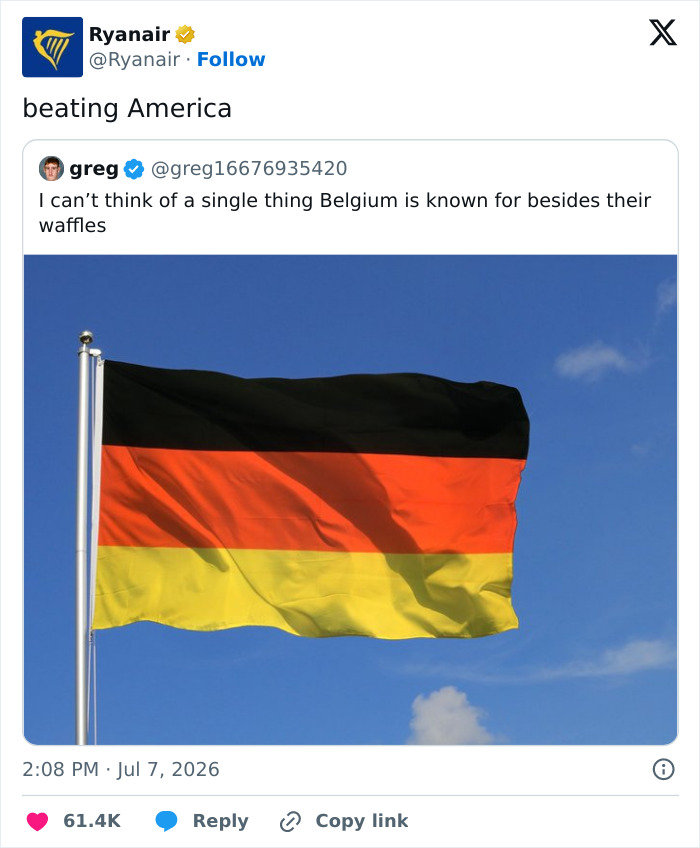Ryanair Mocks USA After World Cup Elimination With Savage Post Ryanair Mocks USA After World Cup Elimination With Savage Post