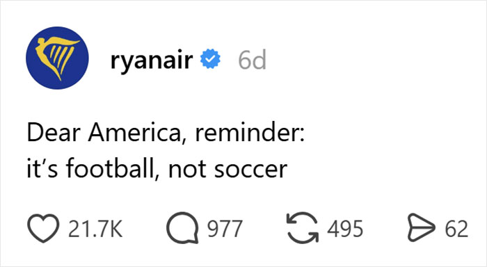 Ryanair Mocks USA After World Cup Elimination With Savage Post Ryanair Mocks USA After World Cup Elimination With Savage Post